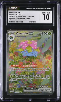 Venusaur ex 198/165 CGC Graded 10 Scarlet Violet 151 Pokemon Trading Card Game - Image 1