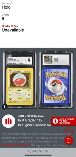 1999 1st Edition Holo Rare Jungle Pokemon Card - Electrode #2/64 - Vintage CGC 9 - Image 5