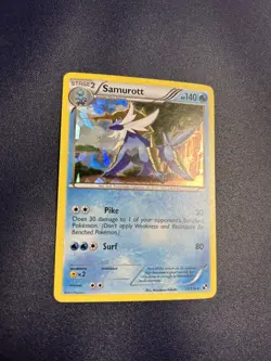 Samurott 31/114 Pokemon CCG TCG Trading Card Black & White Cracked Holo Rare NM - Image 2