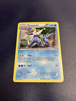 Samurott 31/114 Pokemon CCG TCG Trading Card Black & White Cracked Holo Rare NM - Image 3