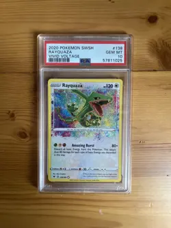 PSA 10 RAYQUAZA #138 Amazing Rare - Vivid Voltage SWSH 2020 Pokemon Card - Image 1