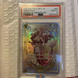 PSA10 Shirahoshi SP 01-057 One Piece Card Japanese - Image 1