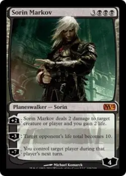 MTG English Sorin Markov NM Normal Magic 2012 Core Set - Image 1