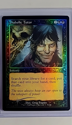 2024 MTG Magic The Gathering WPN Gateway Promos Promo Foil #1 Diabolic Tutor - Image 1