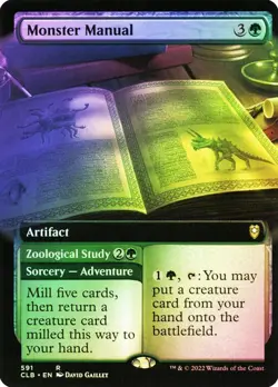 NM Extended Art Foil Monster Manual, MTG, Baldur's Gate, Magic, 591 - Image 1