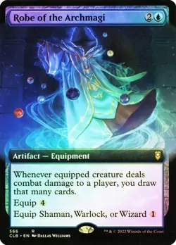 NM Extended Art Foil Robe of the Archmagi, MTG, Baldur's Gate, Magic, 566 - Image 1