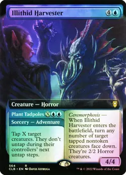 NM Extended Art Foil Illithid Harvester, MTG, Baldur's Gate, Magic, 564 - Image 1