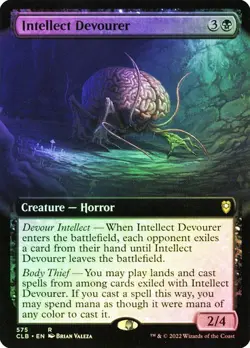 NM Extended Art Foil Intellect Devourer, MTG, Baldur's Gate, Magic, 575 - Image 1
