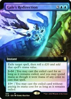 NM Extended Art Foil Gale's Redirection, MTG, Baldur's Gate, Magic, 563 - Image 1