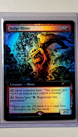 2022 MTG Magic the Gathering Secret Lair Drop Extended Art Foil Sedge Sliver - Image 1