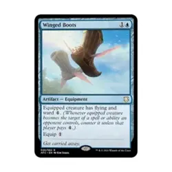 WOTC MtG Commander: Adventures in the Forgotten Realms Winged Boots (R) NM - Image 1