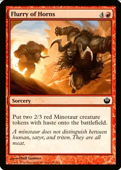X 1 Flurry of Horns NM Journey into Nyx 096 MTG Magic The Gathering - Image 1
