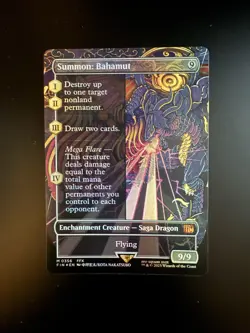 MTG Final Fantasy English Summon: Bahamut Borderless 0356 Foil - Image 1