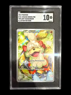 ‼2024 POKEMON #181 HISUIAN GROWLITHE TWILIGHT MASQUERADE IR~SHIPS SAME DAY💨 - Image 1