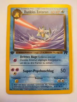 Pokemon Team Rocket 1st Edition - Dunkles Entoron - Psyduck - German 37/82 LP/VF - Image 1