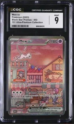 2023 POKEMON BLACK STAR PROMOS - 151 ULTRA-PREM COLL #053 MEW EX CGC 9 - Image 1