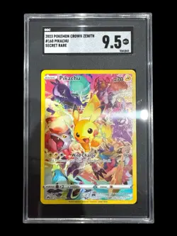 ‼2023 POKEMON CROWN ZENITH #160 PIKACHU SECRET RARE GRADE 9.5! SHIPS FAST💨 - Image 1