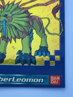 Rare FOIL PRISM Digimon Card SaberLeomon ID #110 Holo Card Toy Exclusive Bandai - Image 4