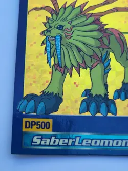 Rare FOIL PRISM Digimon Card SaberLeomon ID #110 Holo Card Toy Exclusive Bandai - Image 5