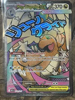 Mega Dragonite EX 271/217 Secret Rare Full Art Holo English Card Evolutions - Image 4