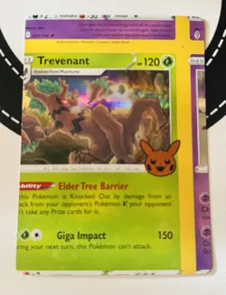 Pokemon TCG NFC Error Miscut Card Trevenant 017/196 Trick Or Trade Holo - Image 1