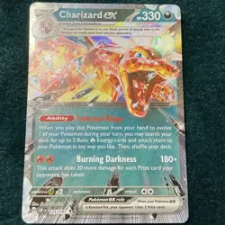 Pokemon TCG Charizard ex Tera Holo Double Rare Card 125/197 SV03 Obsidian Flames - Image 1