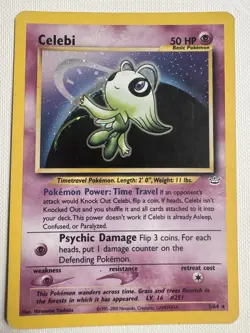 Celebi Holo Rare Pokemon TCG Card Neo Revelation 3/64 - Image 1
