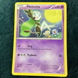 Pokemon TCG Meloetta Promo Holo Card BW68 Black & White HP80 2012 English - Image 1