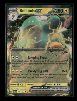 Bellibolt ex 079/193 Paldea Evolved DOUBLE RARE Holo Pokemon Card NM - Image 1