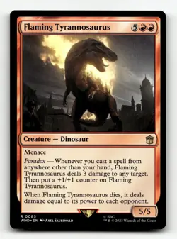 Flaming Tyrannosaurus 85 R Universes Beyond: Doctor Who - Image 1