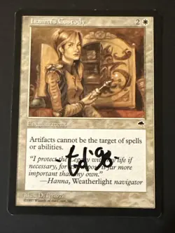 Diterlizzi Artist Signed Hanna's Custody Tempest Ex Condition Magic GatheringMTG - Image 1
