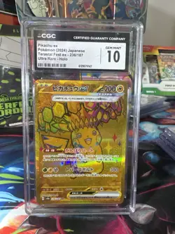 Pikachu ex 236/187 Ultra Rare Holo Terastal Fest EX CGC 10 Japanese Pokemon - Image 1