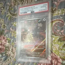 Pokemon PSA 10 Team Rocket's Meowth Sv10 203/182 Illustration Rare Holo - Image 3