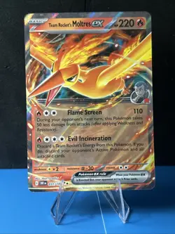 Team Rockets Moltres EX 031 Destined Rivals Pokemon TCG - Image 1