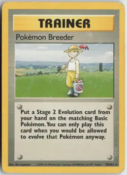Pokemon Breeder Rare Base Set 076/102 MP - Image 1