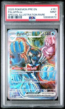 2025 Pokemon Special Illustration Rare Palafin #151/131 EX PSA 9 - Image 1