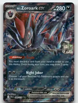 N'S ZOROARK EX 098/159 DOUBLE RARE JOURNEY TOGETHER POKEMON NEAR MINT - Image 2