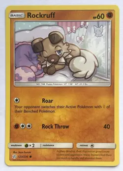 Rockruff 123/236 Common Cosmic Eclipse Pokemon Lightly Played - Image 1
