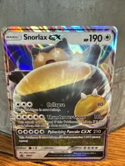 Pokemon TCG Snorlax GX SM05 2016 Sun & Moon Black Star Promo Holo - Image 1