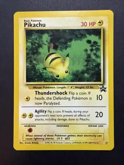 Pikachu # 27 "Bumblebee" Black Star PROMO WOTC - Image 1