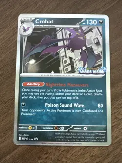 Pokemon Crobat 076 Stamped Promo Chaos Rising Holo - Image 1