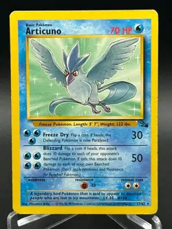 Pokemon TCG Articuno 17/62 Fossil Non Holo Unlimited MP - Image 1