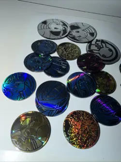 Pokemon Tcg Coin Lot 24 Count Mini And Large Coins And Pin Various Sets - Image 2