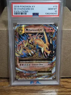 M Charizard EX Ultra Rare Holo 13/108 Evolutions HP 220 PSA 10 Pokemon TCG - Image 1