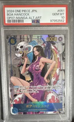 One Piece CCG Boa Hancock OP07-051 Alt Art Super Rare Holo PSA 10 500 Years Set - Image 1