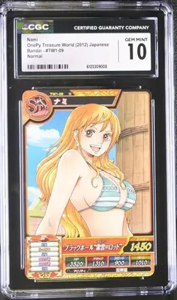 One Piece Nami POP 1 2012 CGC 10 OnePy Treasure World Bandai TW1-09 - Image 1