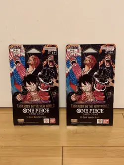 One Piece OP-09 EMPERORS IN THE NEW WORLD English Sleeved Booster Pack Lot Of 2 - Image 1