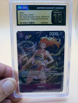 2025 One Piece PC Best Sel Vol.4 OP09-070 Nami CGC 10 PRISTINE Gengar Nami - Image 1