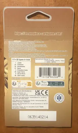 One Piece The Best Premium Sealed Sleeved Booster Pack PRB-01 English - Image 2