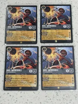 Disney Lorcana Mrs. Incredible Determined Rescuer x4 195/204 Wilds NON-FOIL (A) - Image 1